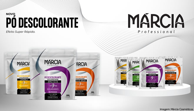 Márcia Cosméticos lança Pó Descolorante Professional com clareamento de até 9 tons e performance profissional