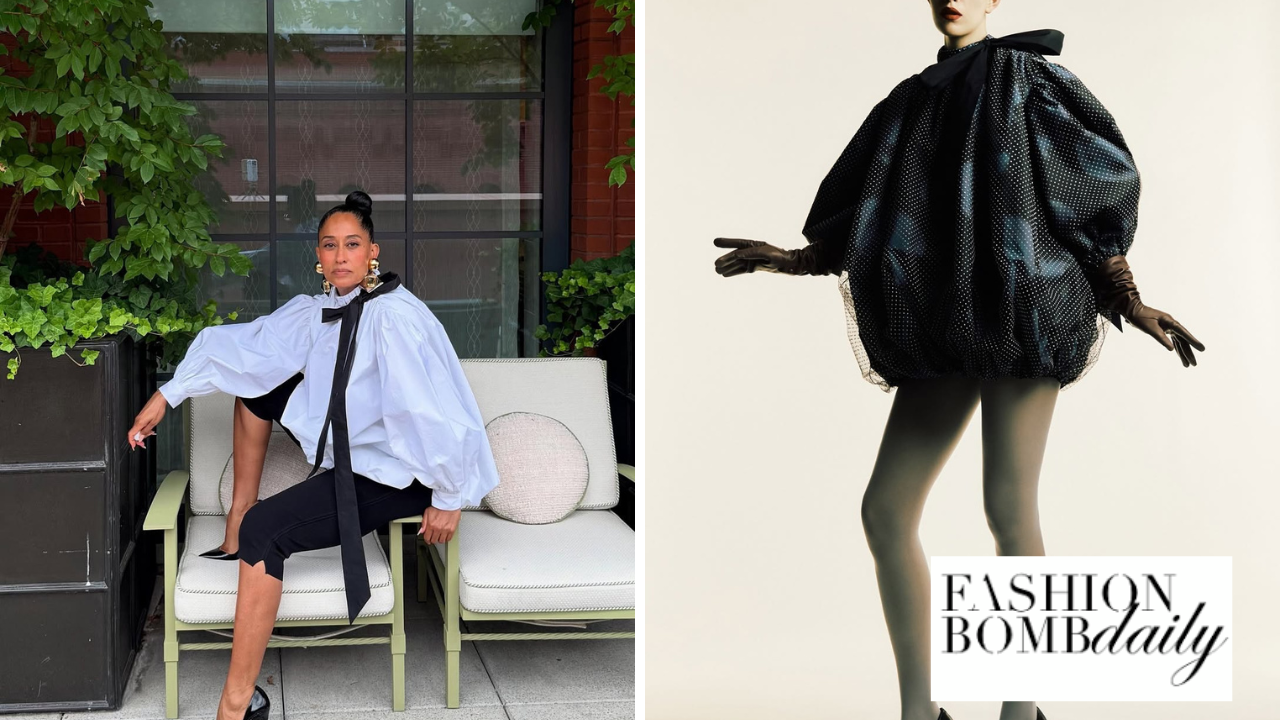 Tracee Ellis Ross posou para o 'grama em um visual preto e branco do Paloma Wool Resort com o Black Christian Louboutins