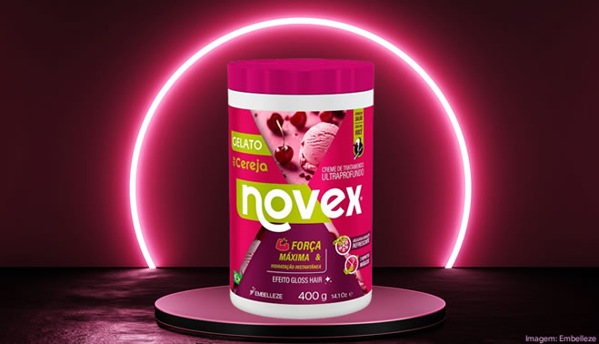 Embelleze aposta na tendência cherry e lança Novex Gelato de Cereja para cabelos com brilho radiante