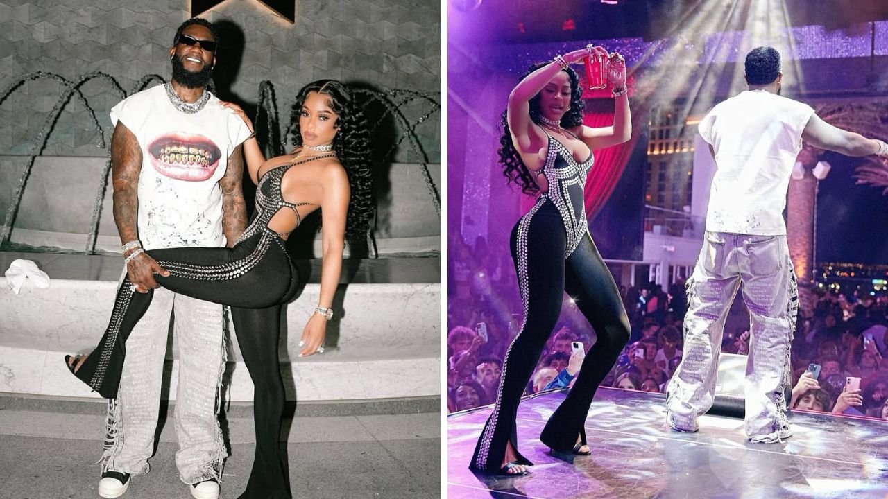 Você pergunta, nós respondemos! Keyshia Ka'oir posou em um visual preto de Norma Kamali ao lado do marido Gucci Mane