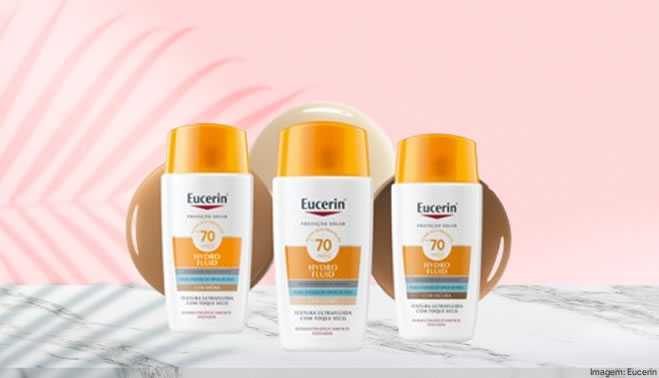 Eucerin lança Hydro Fluid com cor FPS 70 para proteção facial e cobertura adaptável