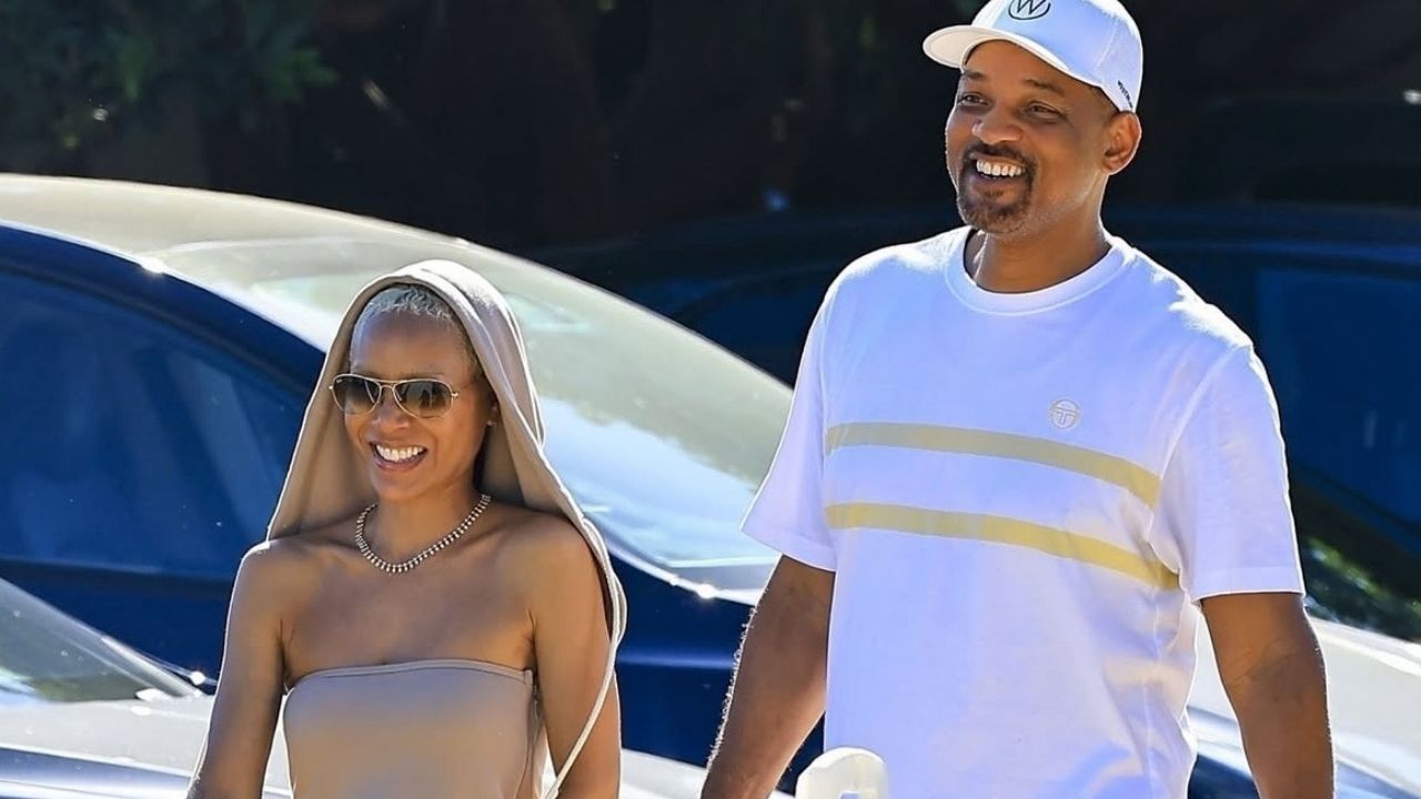 Casais de bombas da moda: Will Smith e Jada Pinkett Smith foram capturados em Malibu, vestindo Sergio Tacchini e Valentino