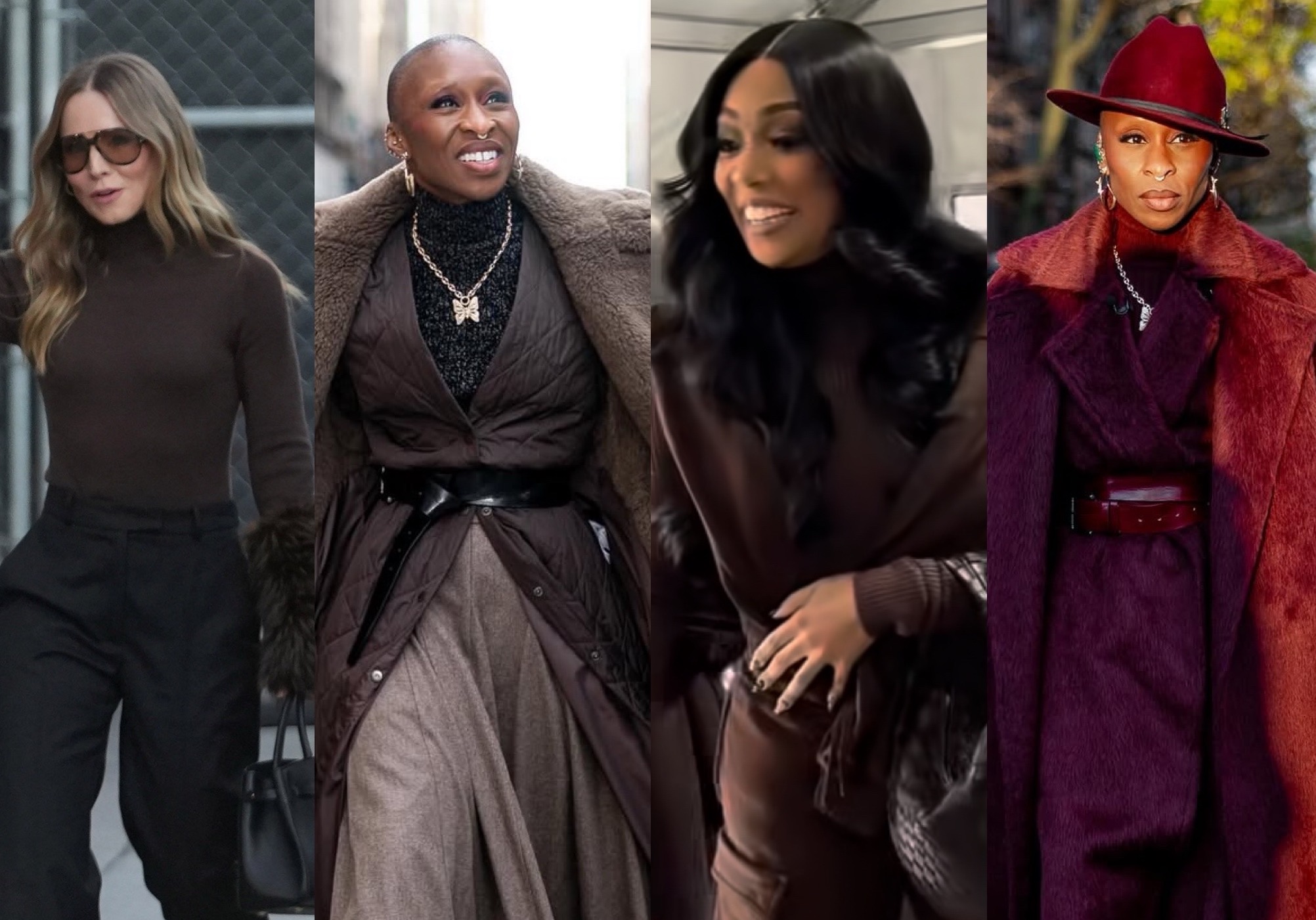 Resumo de estilo do Dia de Ação de Graças de 2025: Teyana Taylor em White Jil Sander x Moncler, Ciara em Pink Cordova, Cynthia Erivo em Max Mara e muito mais!