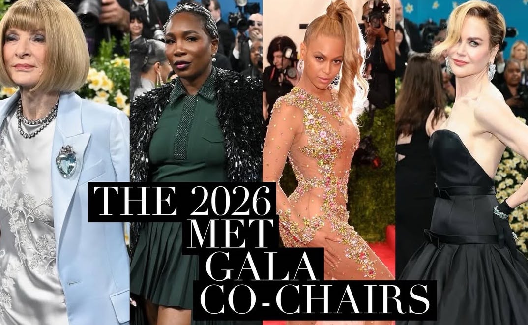 Beyoncé, Nicole Kidman, Venus Williams e Anna Wintour nomeadas copresidentes do Met Gala de 2026