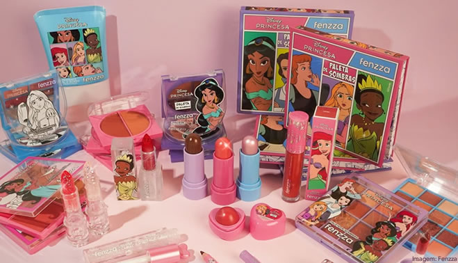 Fenzza lança coleção de maquiagem inspirada nas Princesas Disney