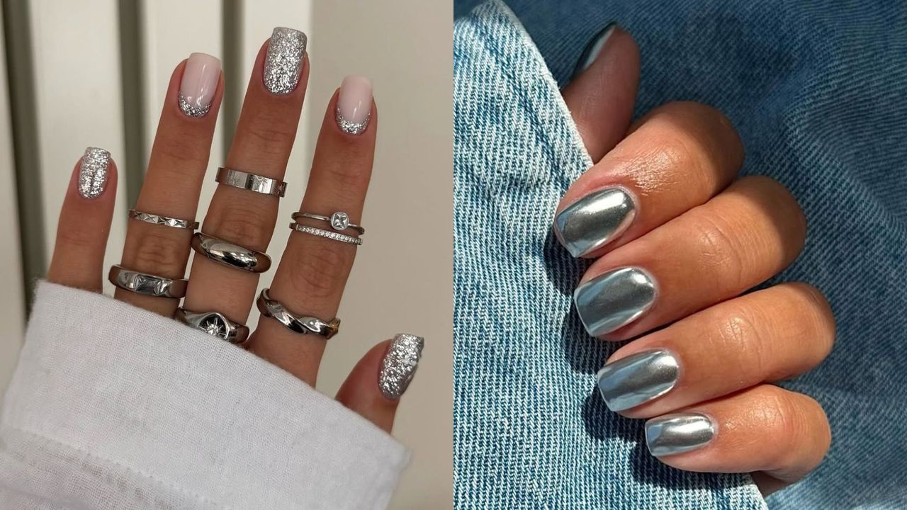 23 ideias chiques de unhas prateadas para usar durante todo o inverno