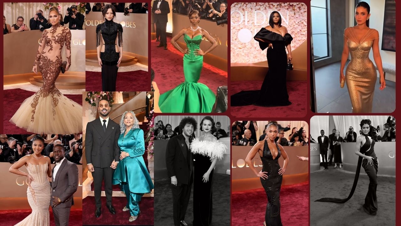 Os 10 mais bem vestidos no 83º Globo de Ouro: Olandria deslumbra em um vestido verde Christian Siriano, JLO em um look marrom transparente vintage Jean-Louis Scherrer, Lori Harvey em um vestido preto Roberto Cavalli e muito mais!