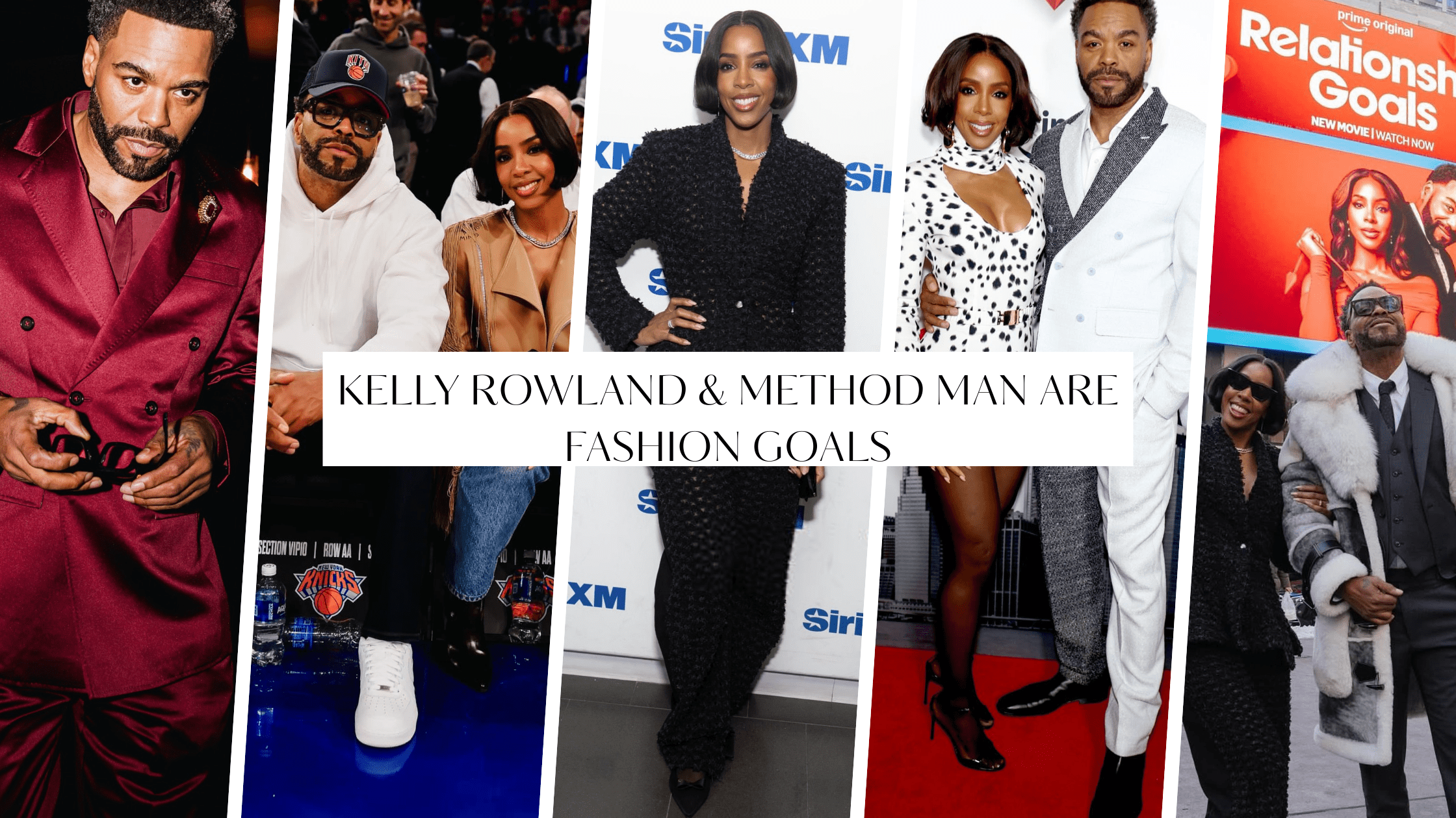 Kelly Rowland e Method Man trazem o tour de imprensa da moda para metas de relacionamento: Courtside com uma jaqueta TTSWTRS com franjas, Rowen Rose preto e branco, Retrofete e muito mais!