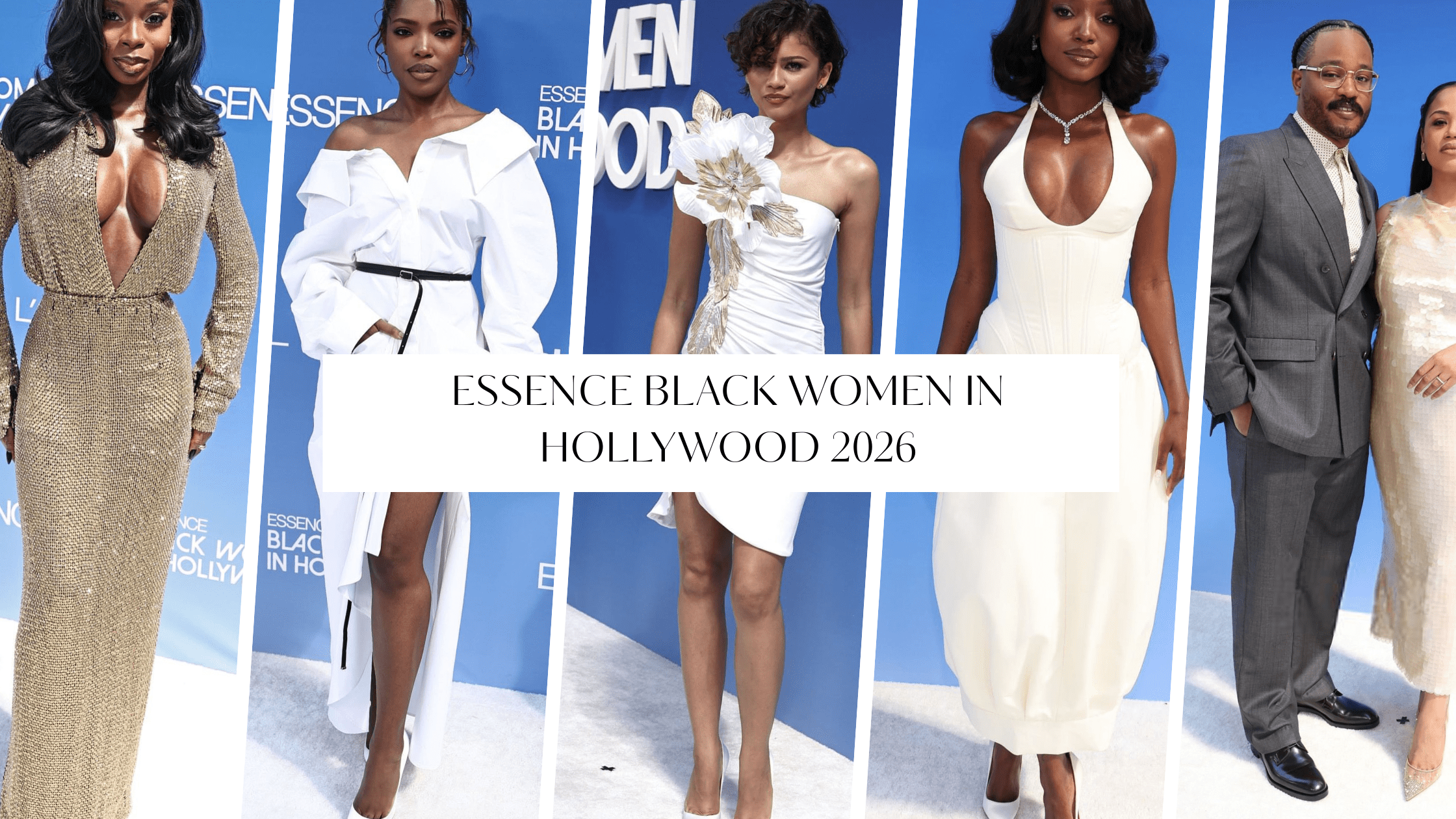 Os 5 mais bem vestidos no ESSENCE Black Women in Hollywood Awards de 2026: Zendaya em Cache, Olandria em Sergio Hudson, Ryan Destiny em Givenchy e muito mais
