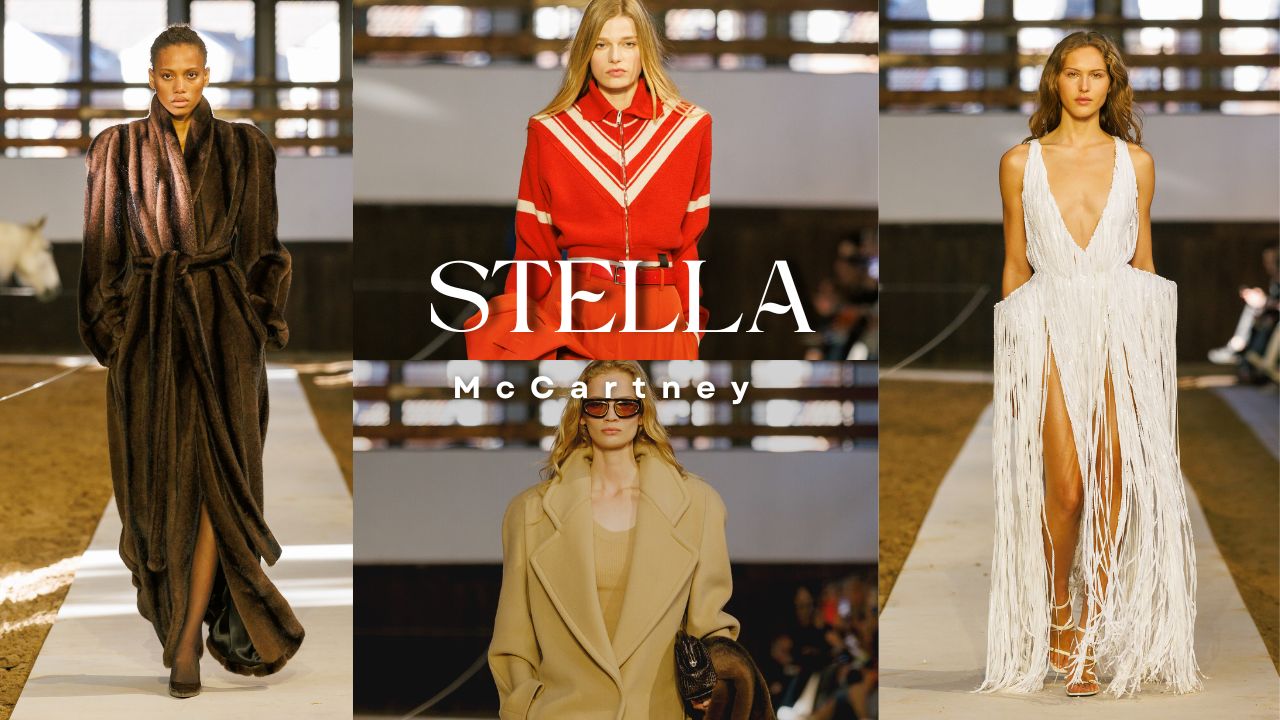 Paris Fashion Week: Stella McCartney estreia desfile de inverno 2026 misturando passado e presente com peles de vison falsas, calças de estribo, vestidos de lantejoulas e muito mais