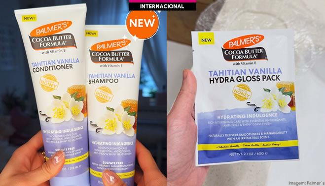 Palmer’s leva fragrância Tahitian Vanilla para linha completa de cuidados capilares