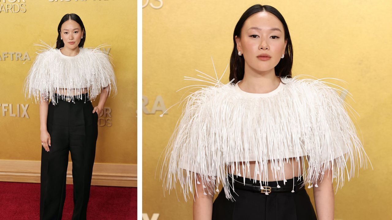Yerin Ha, de Bridgerton, prova que as calças realmente podem ser formais no SAG Actor Awards de 2026
