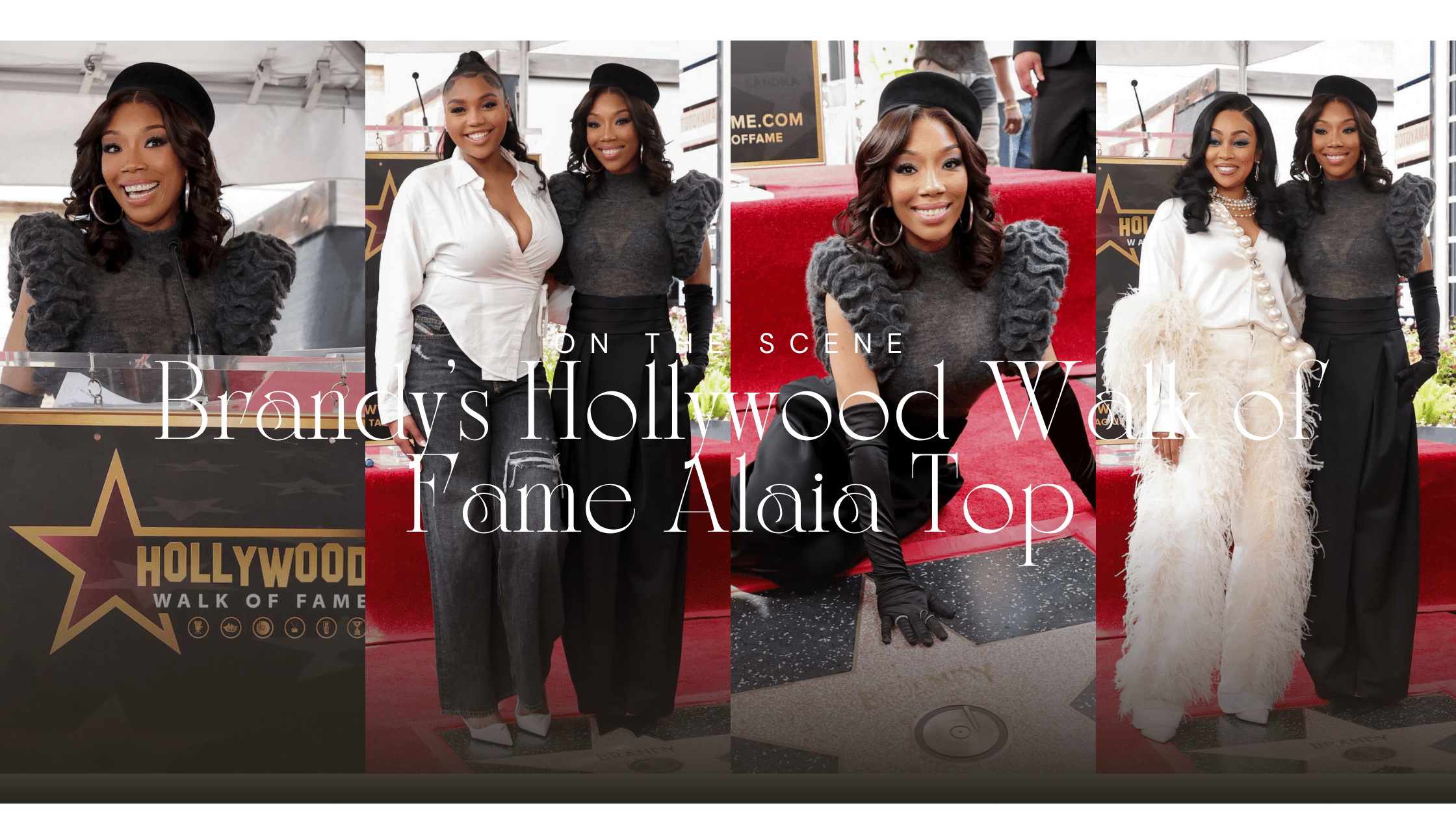Brandy veste Alaïa no outono de 2025 para conseguir sua estrela na Calçada da Fama de Hollywood, acompanhada por Issa Rae, Monica, Kehlani e muito mais!