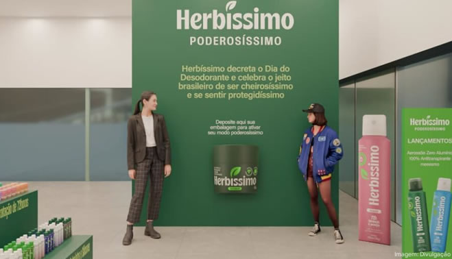 Herbíssimo lança Dia do Desodorante no Brasil com ativação na Paulista