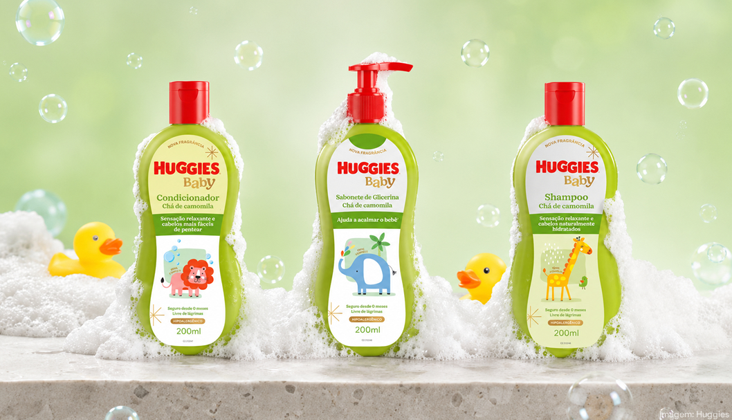 Huggies relança Banho Baby com novas fórmulas e personagens