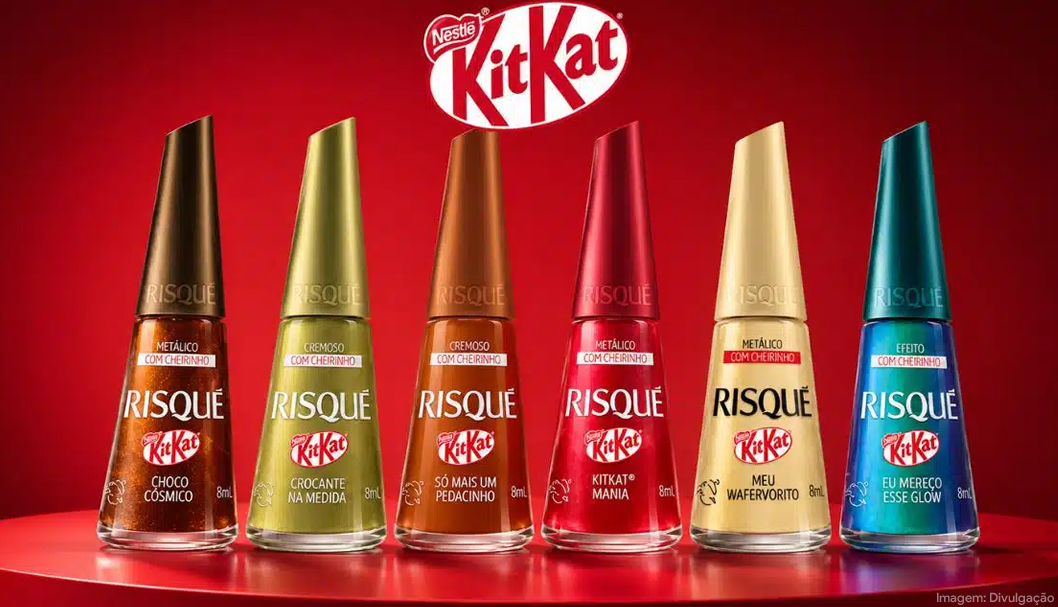 Risqué lança coleção de esmaltes inspirada em KitKat