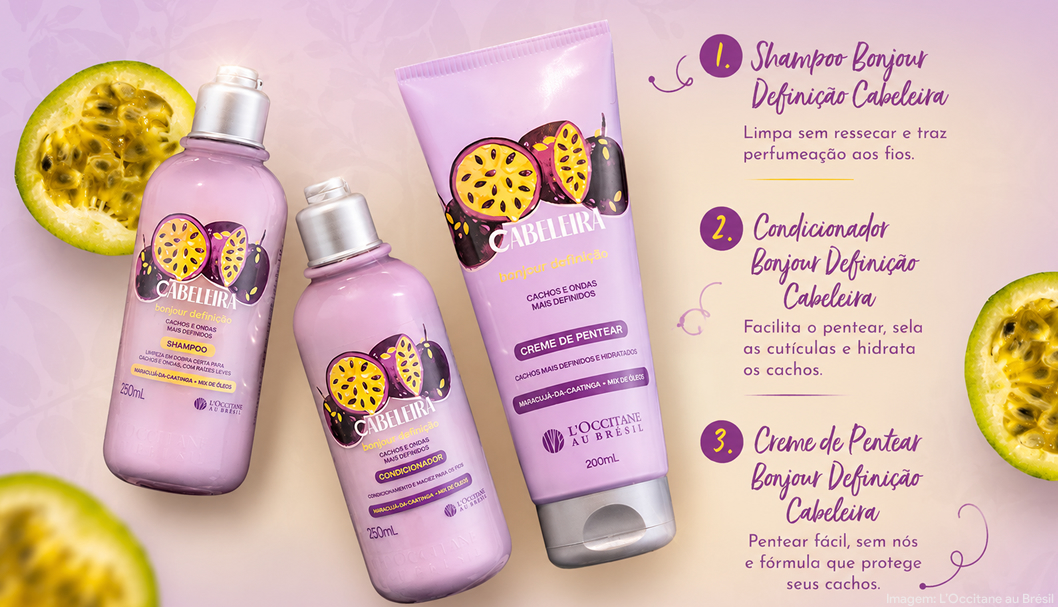 L’Occitane au Brésil renova Cabeleira com novos ativos e embalagens
