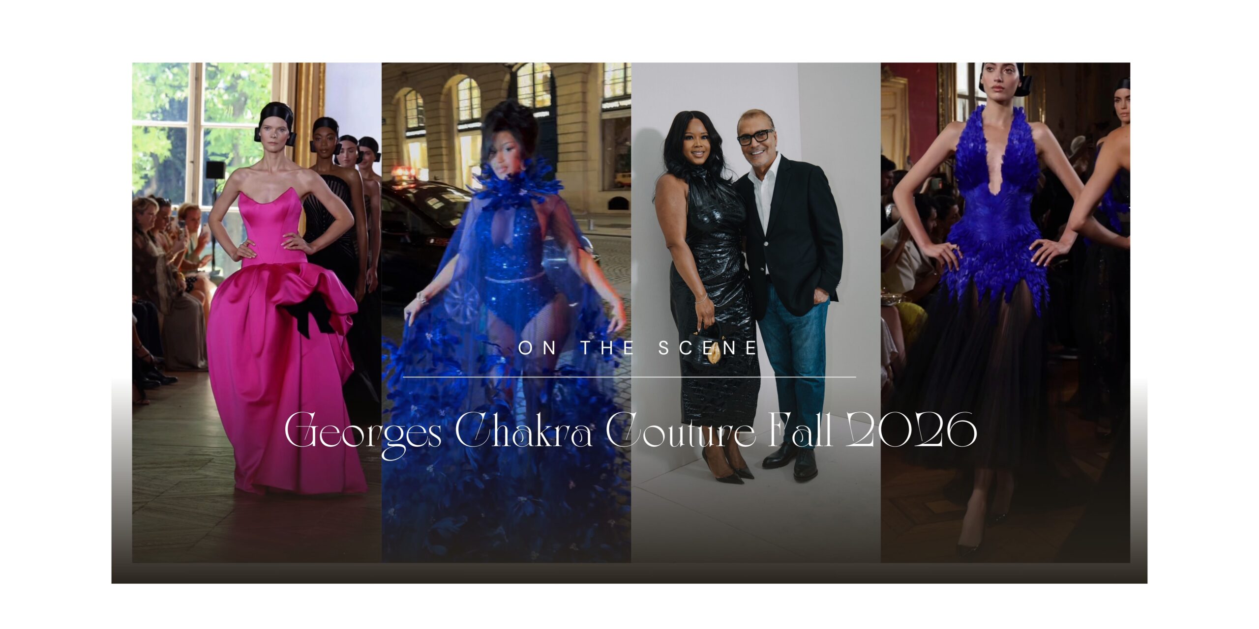 Na cena: Crítica do desfile outono / inverno 2026/27 de Georges Chakra Couture - realizada na antiga mansão de Karl Lagerfeld + Cardi B usa look azul na passarela